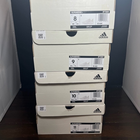 New Adidas Women's Alphaedge+ Running Shoes White/Metallic IF7283 - Picture 6 of 6